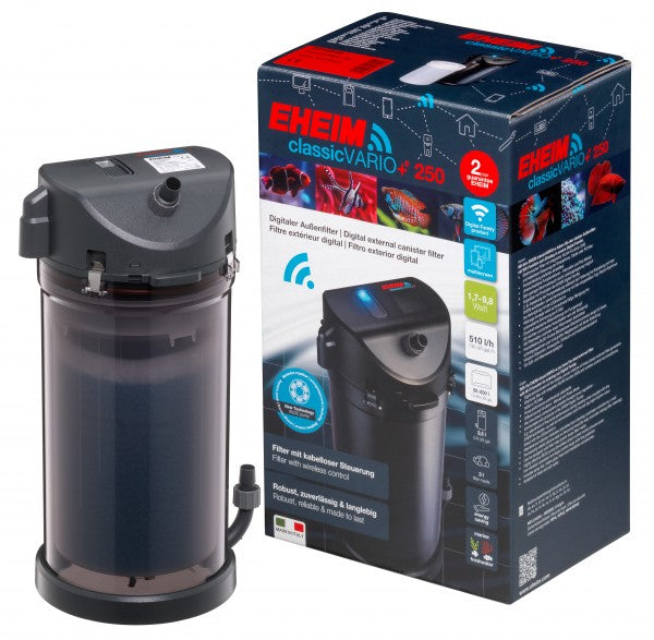 Eheim Classic VARIO+e 250 WiFi Canister Filter (50-250L, 510L/h) Aquatic Supplies Australia