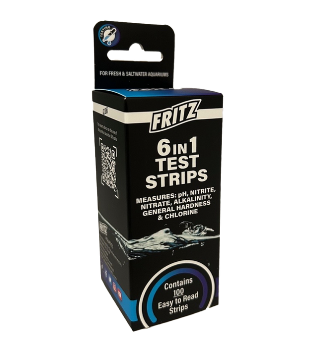 Fritz 6 in 1 Test Strips 100 Pack Aquatic Supplies Australia