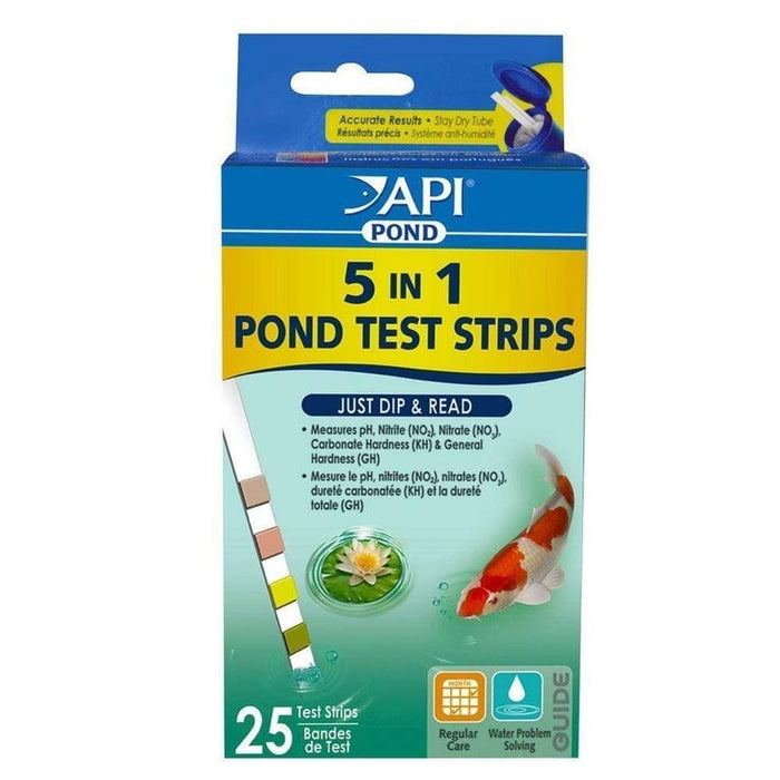 API Pond Quick Testing Strips 5 in 1 (25 Pack) Aquatic Supplies Australia