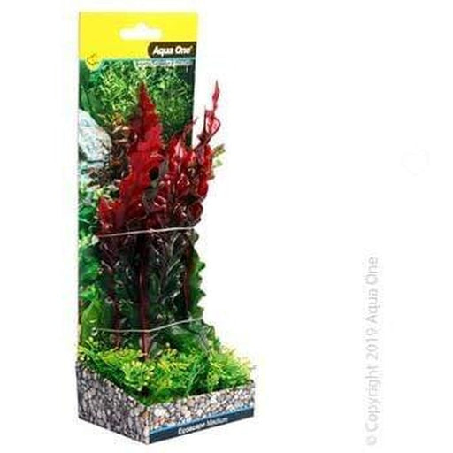 Aqua One Ecoscape Medium Ruffled Lace Plant Red 20cm Aquatic Supplies Australia