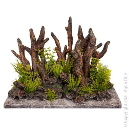 Aqua One Excoscape Driftwood on Rock Garden Large 32.5 x 18 x 23.5cm Aquatic Supplies Australia