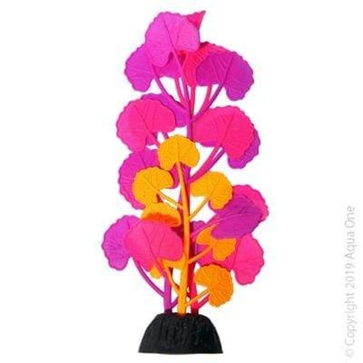 Aqua One Flexiscape Medium Pennywort Purple, Pink and Orange Plant 17.5cm Aquatic Supplies Australia