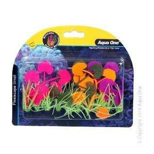 Aqua One Flexiscape Small Pennywort Purple, Pink and Orange Plant 10cm Aquatic Supplies Australia