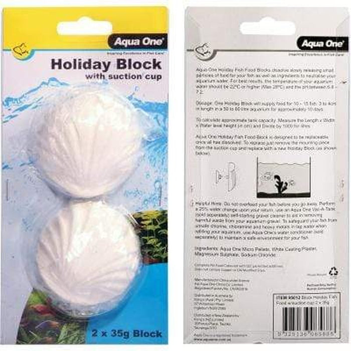 Aqua One Holiday Block with Suction Cup Twin Pack Aquatic Supplies Australia