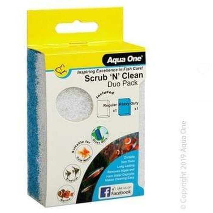 Aqua One Scrub N Clean Algae Pad Duo Pack Aquatic Supplies Australia