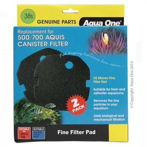 Aqua One Sponge 35ppi 2pk 38s - Aquis 500/700 - 25038s Aquatic Supplies Australia