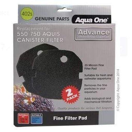 Aqua One Sponge 35ppi 2pk 402s - Aquis 550/750, Grandview 190 - 25402s Aquatic Supplies Australia