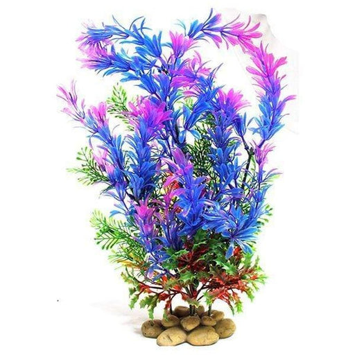 Aquatopia Blue Plant with Pebble Base 30cm Aquatic Supplies Australia