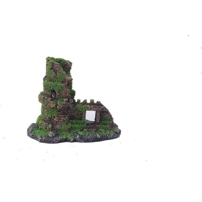 Aquatopia Castle with Moss 14 x 10 x 12cm Aquatic Supplies Australia