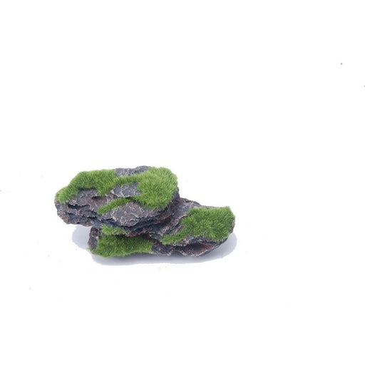 Aquatopia Flat Rock with Moss 15 x 8 x 5cm Aquatic Supplies Australia