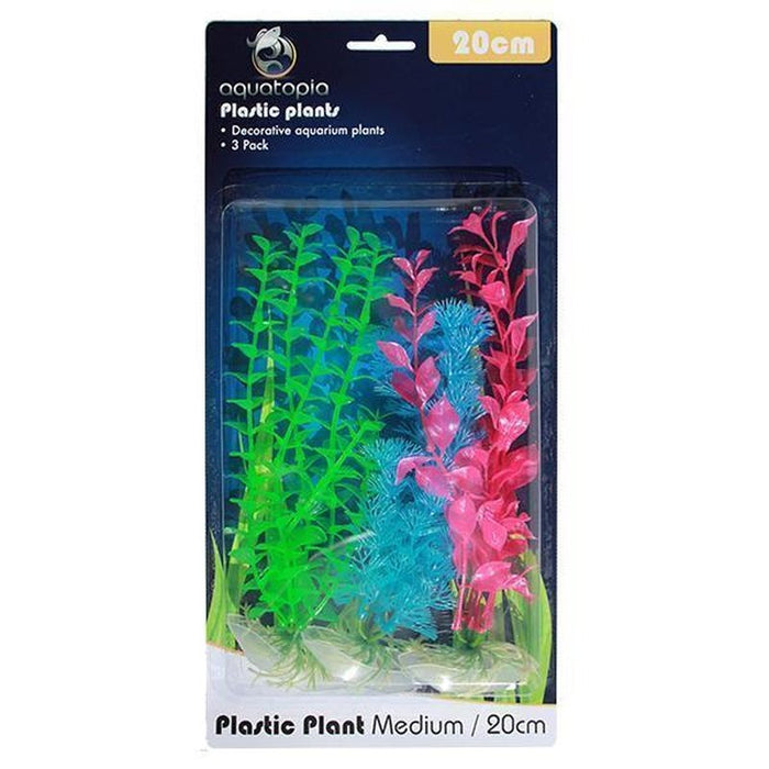 Aquatopia Neon Plastic Plants 20cm Aquatic Supplies Australia