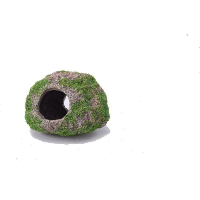 Aquatopia Round Rock with Moss 11 x 10 x 8cm Aquatic Supplies Australia