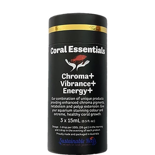 Coral Essentials Nano Black Label Chroma+, Vibrance+ and Energy+ 3x15ml Aquatic Supplies Australia