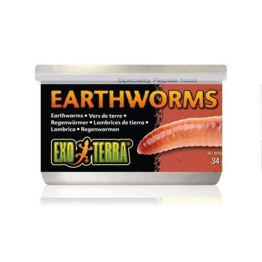 Exo Terra Canned Earthworms 34gm Aquatic Supplies Australia