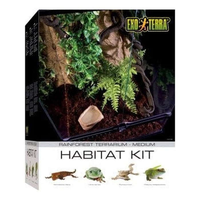 Exo Terra Rainforest Habitat Kit Medium 45 x 45 x 60cm Aquatic Supplies Australia