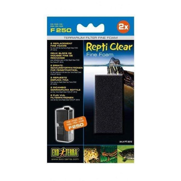 Exo Terra Repti Clear F 250 Fine Foam 2 Pack Aquatic Supplies Australia