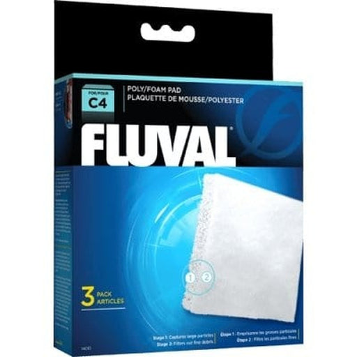 Fluval C4 Poly/Foam Pad 3 Pack Aquatic Supplies Australia