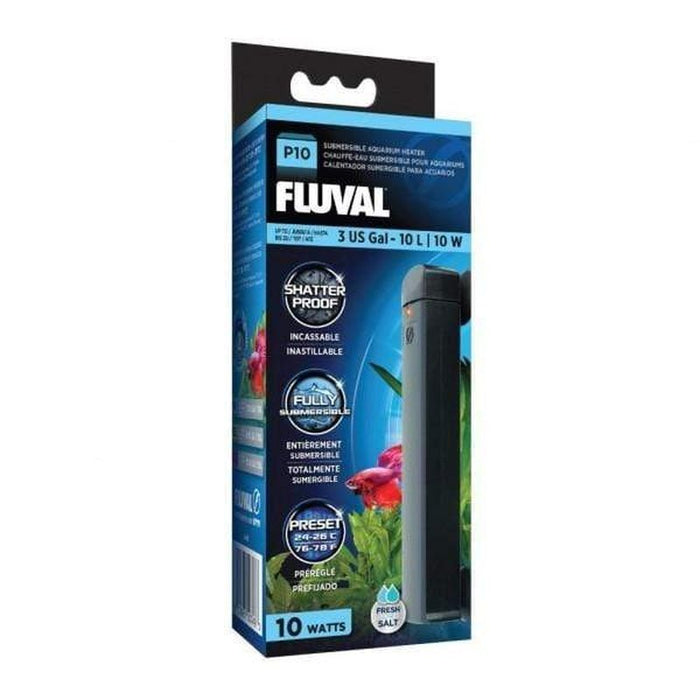 Fluval P10 Pre-set Submersible Heater 10W 13.5cm (10L) Aquatic Supplies Australia