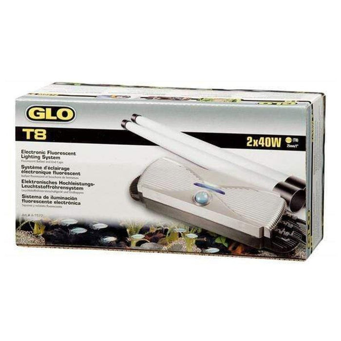 Hagen GLO T8 Double Electronic Fluorescent Lighting System for 2 x 40 W bulbs Aquatic Supplies Australia