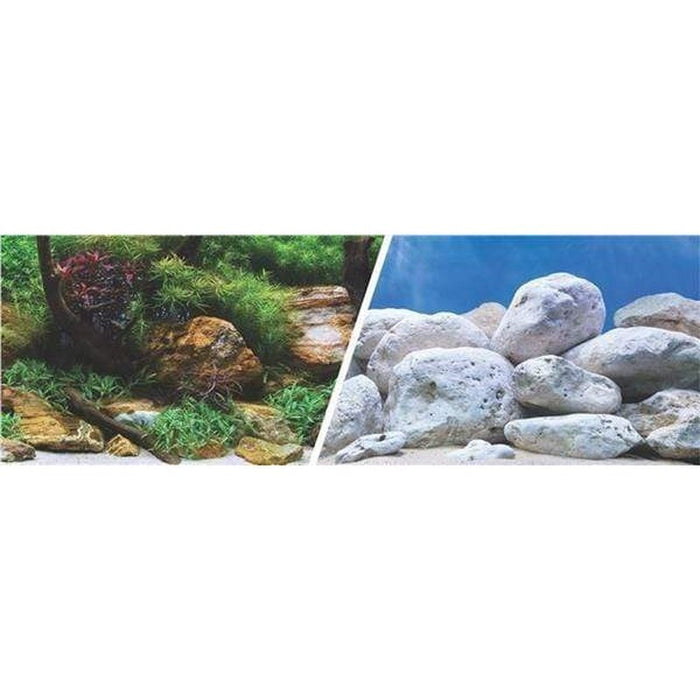 Marina Seaview Background Aquatic Garden/Bright Stones 30cm High Aquatic Supplies Australia