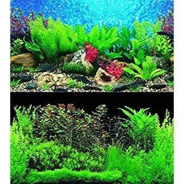 Marina Seaview Background Blue Hawaii/Black Seaweed 30cm High Aquatic Supplies Australia