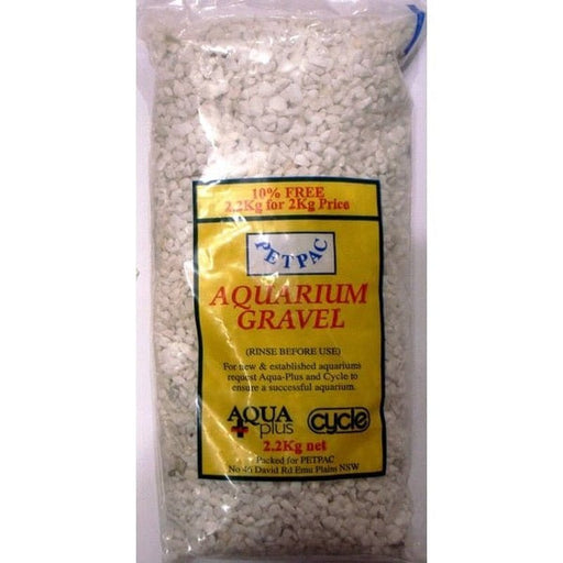 Natural Snow White Gravel 2.2kg Aquatic Supplies Australia