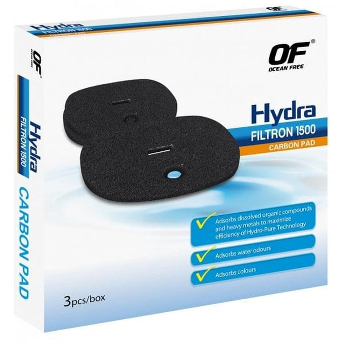 Ocean Free Hydra Filtron 1500 Carbon Pad 3 Pack Aquatic Supplies Australia