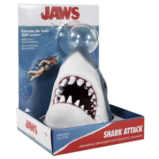 Penn-Plax Jaws Attack With Floating Swimmer Large 14 x 12cm Aquatic Supplies Australia