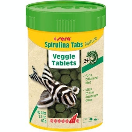 Sera Spirulina Tabs Nature 60g - 100 Tabs Aquatic Supplies Australia