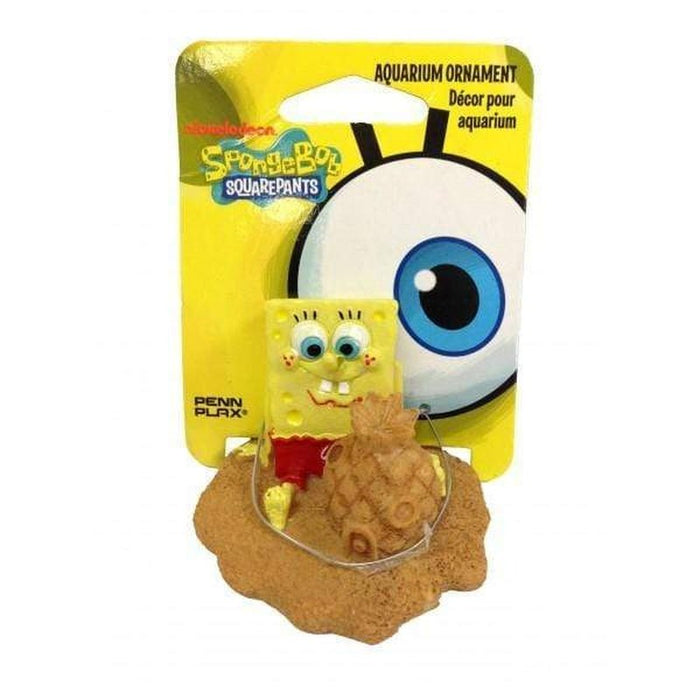 SpongeBob Squarepants with Pineapple Sand Castle 6.4cm Aquatic Supplies Australia