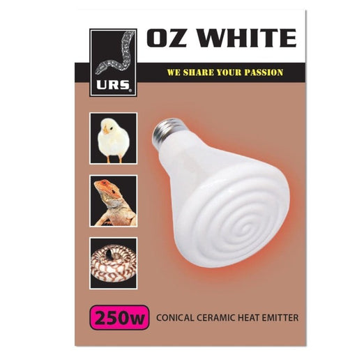 URS Oz White Ceramic Heat Emitter Aquatic Supplies Australia