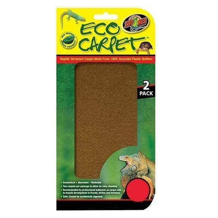 Zoo Med Eco Carpet 30 x 61cm Twin Pack Brown Aquatic Supplies Australia