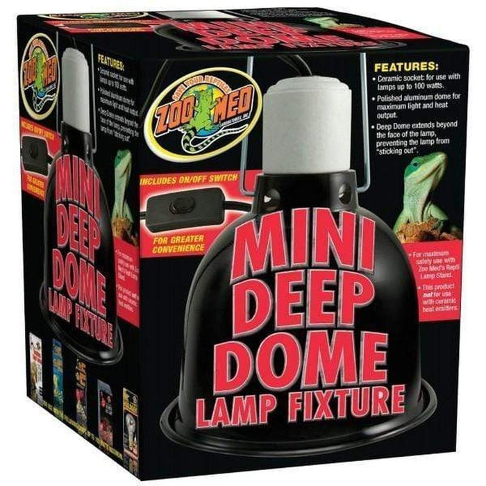 Zoo Med Mini Deep Dome Lamp Fixture Aquatic Supplies Australia